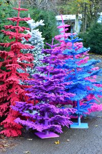 flocked christmas trees