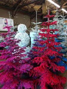 flocked trees