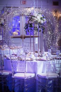 flocked wedding archs