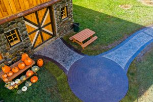 kilchis river pumpkin patch concrete pathway