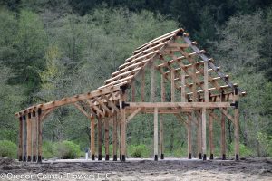 timber framed barn
