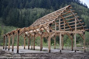 timber framed barn