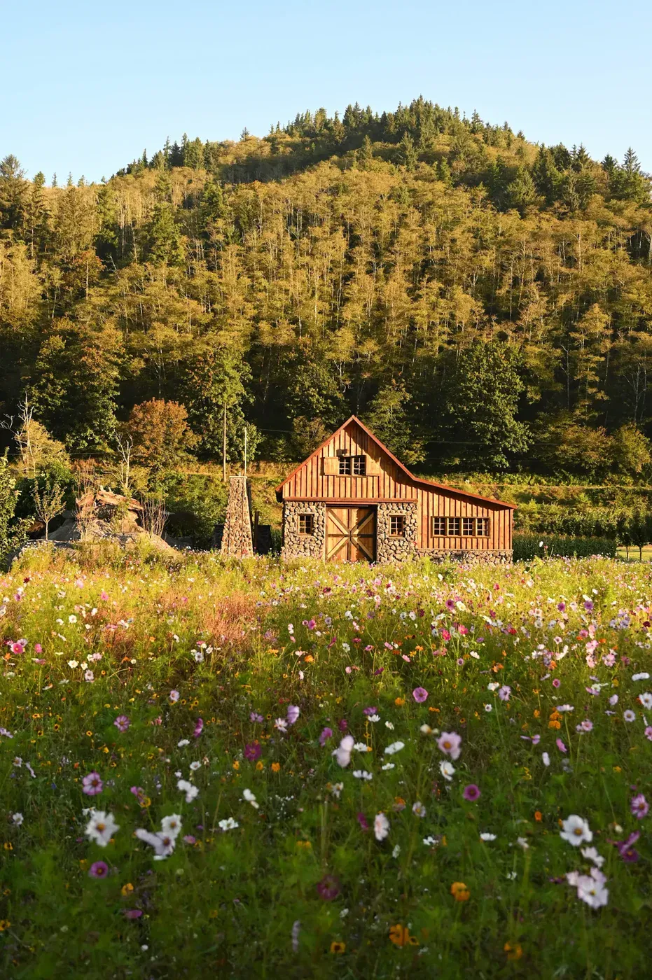 The Small Barn and camper amenities at The Hydrangea Ranch